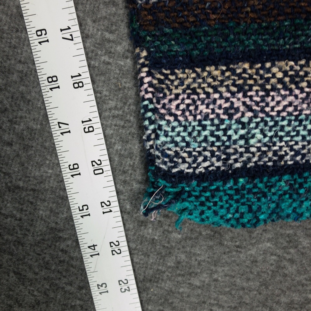 Vintage Drug Rug Pullover Hoodie Hippie Grunge Surf Boho Jacket Adult XL Teal - Picture 10 of 11
